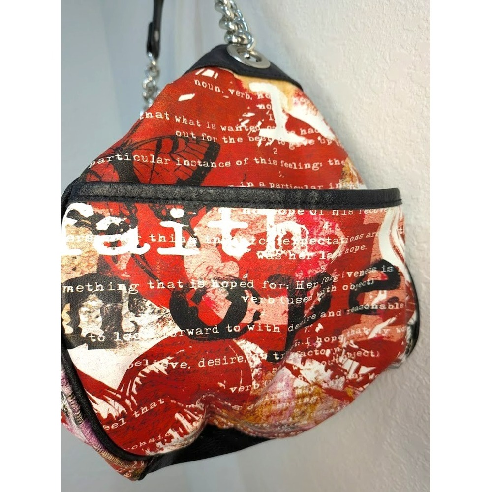 Miche Demi Bag Red Hope Shell Cover with 2 Straps Graffiti Faith Black White VGC - Picture 4 of 9